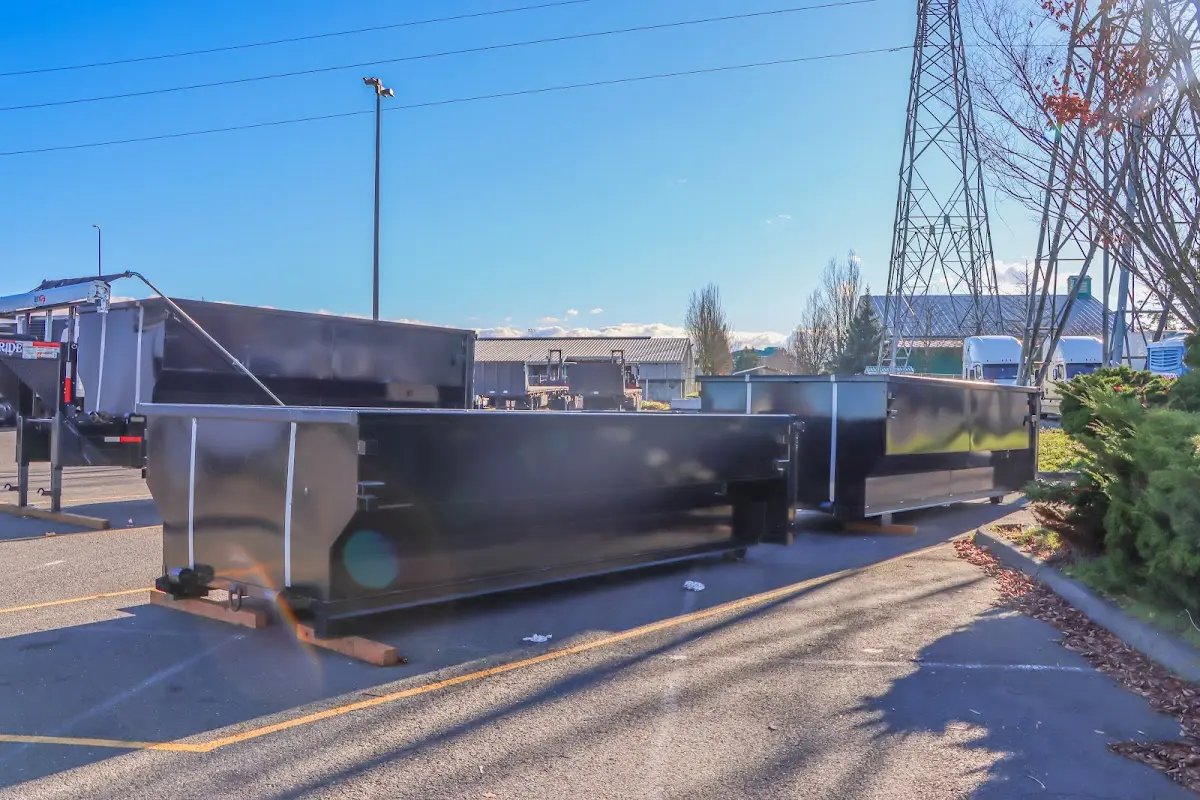 Roll-off dumpster ready for waste disposal at job site for Residential Dumpster Rental in Smithville